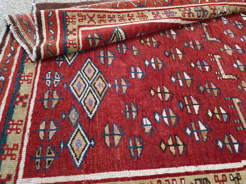 Vintage Persian Kurd Wide Gallery Runner, No.29333 - Gss