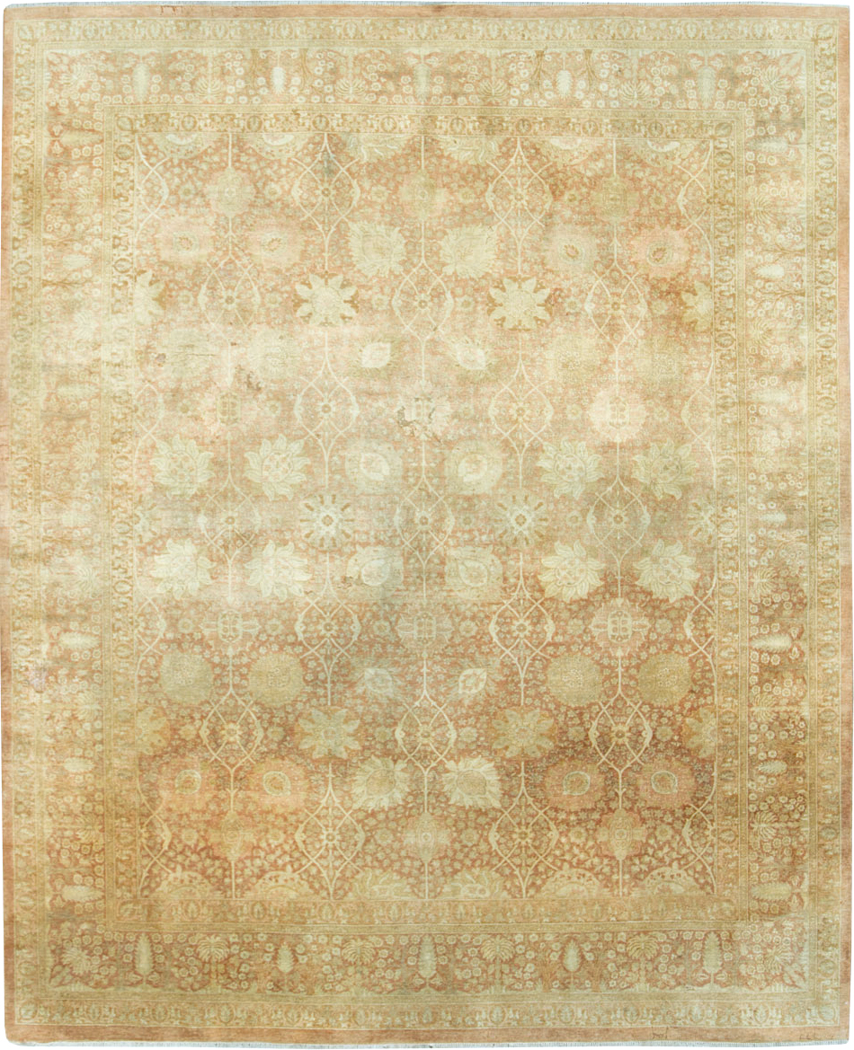 Vintage Persian Tabriz Small Room Size Carpet, No.29335 - Gss