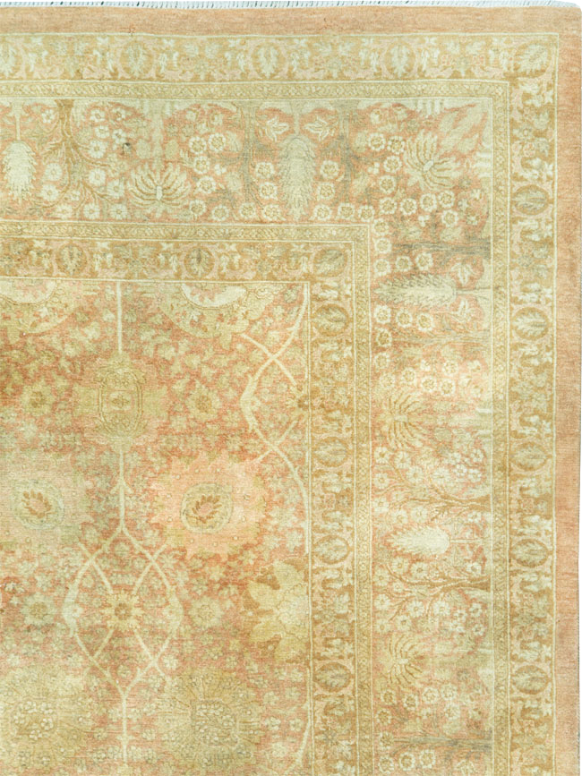 Vintage Persian Tabriz Small Room Size Carpet, No.29335 - Gss