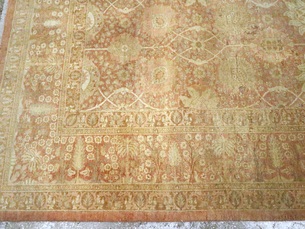 Vintage Persian Tabriz Small Room Size Carpet, No.29335 - Gss