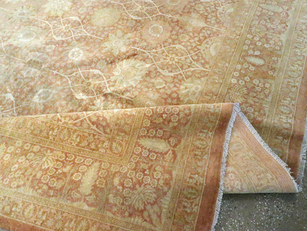 Vintage Persian Tabriz Small Room Size Carpet, No.29335 - Gss