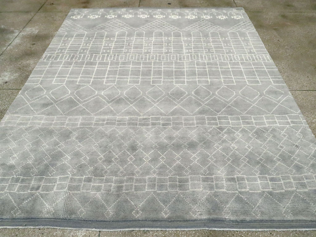 Contemporary Moroccan Room Size Carpet, No.29338 - Gss