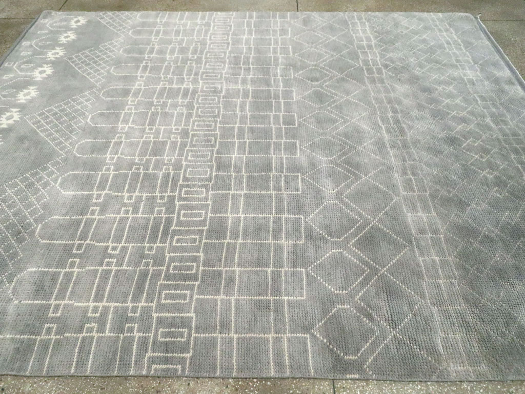 Contemporary Moroccan Room Size Carpet, No.29338 - Gss