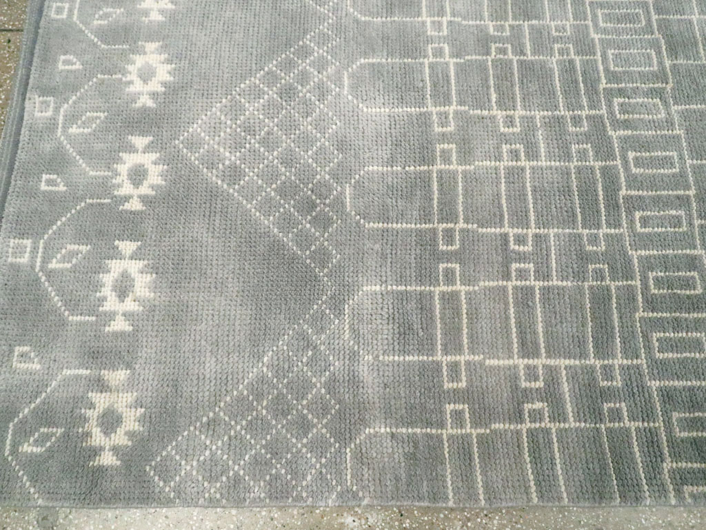 Contemporary Moroccan Room Size Carpet, No.29338 - Gss