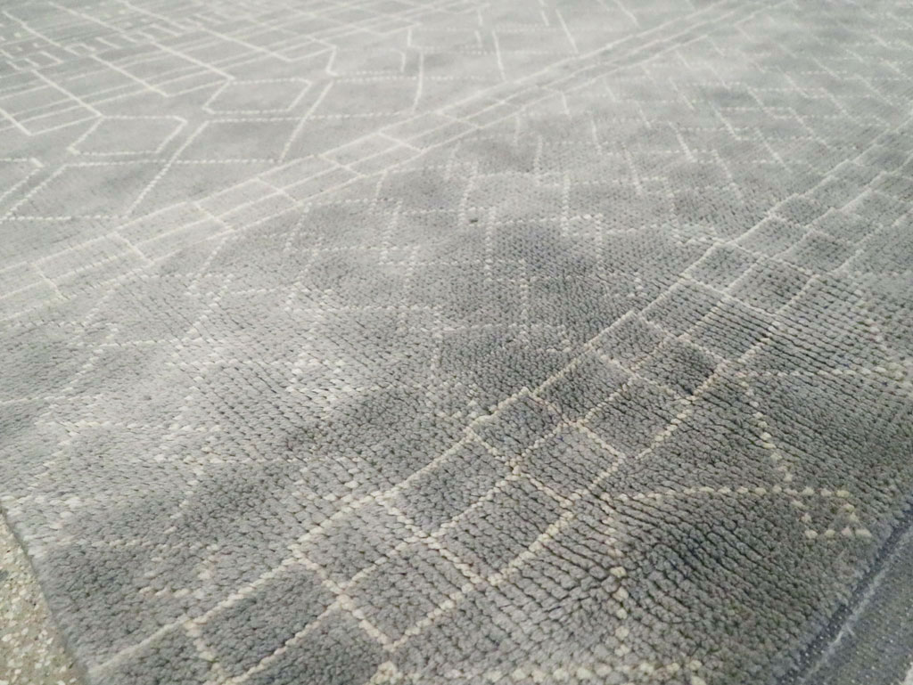 Contemporary Moroccan Room Size Carpet, No.29338 - Gss