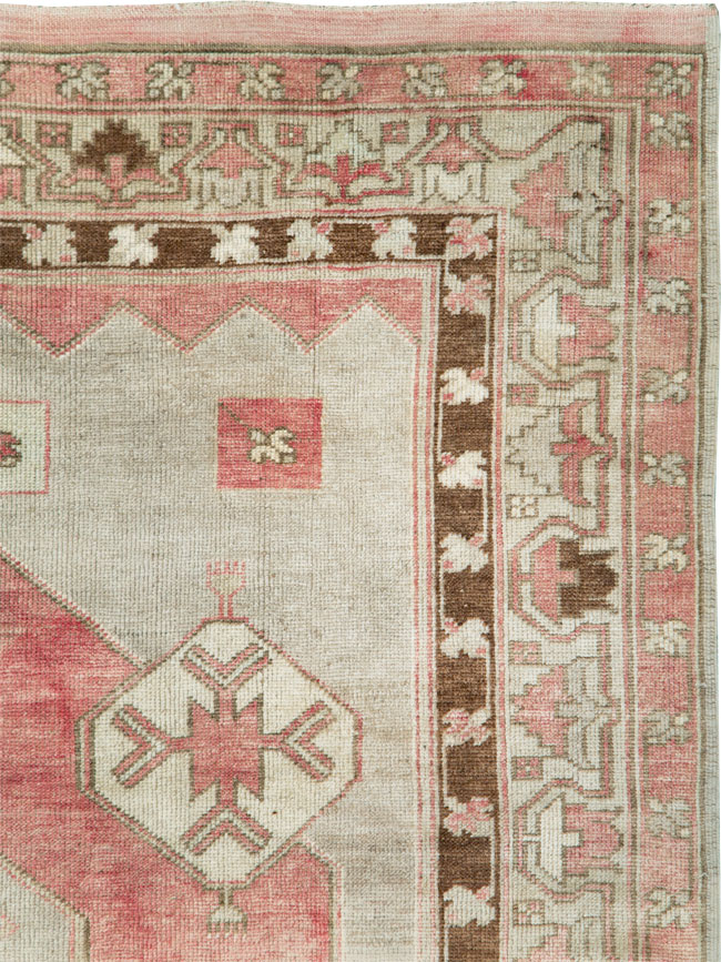 Vintage Turkish Anatolian Wide Gallery Runner, No.29342 - Gss