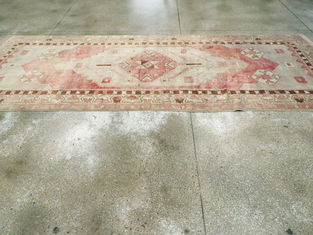 Vintage Turkish Anatolian Wide Gallery Runner, No.29342 - Gss