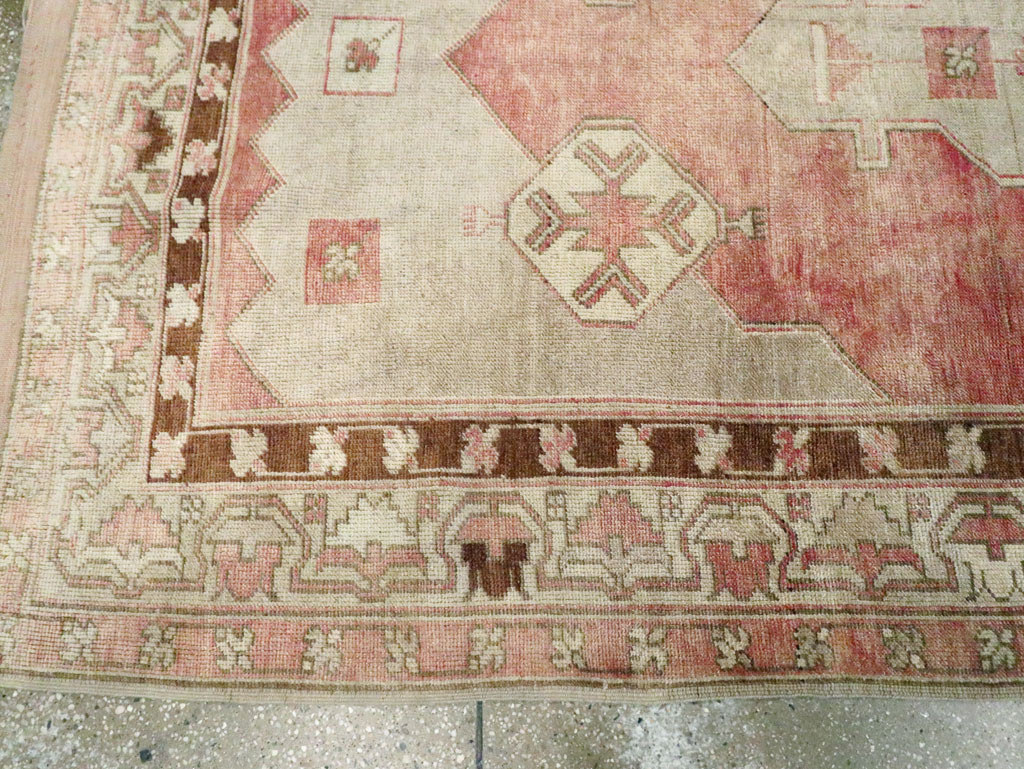 Vintage Turkish Anatolian Wide Gallery Runner, No.29342 - Gss