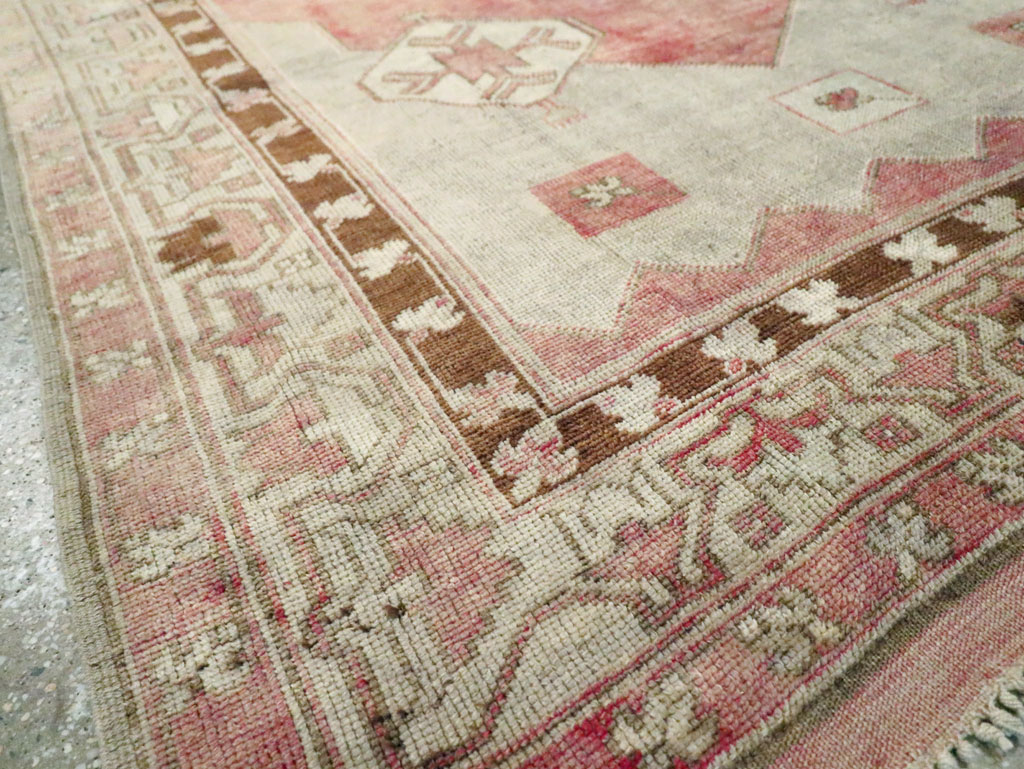 Vintage Turkish Anatolian Wide Gallery Runner, No.29342 - Gss