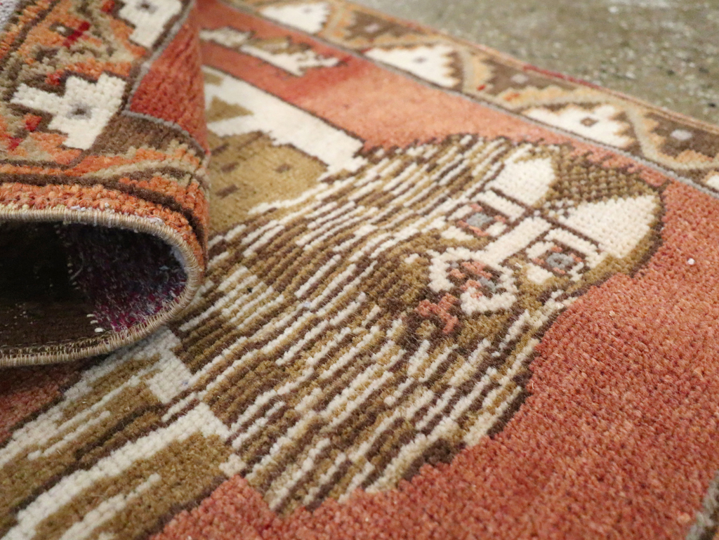 Vintage Turkish Anatolian Pictorial Rug (Pair: 1 of 2), No.29349 - Gss