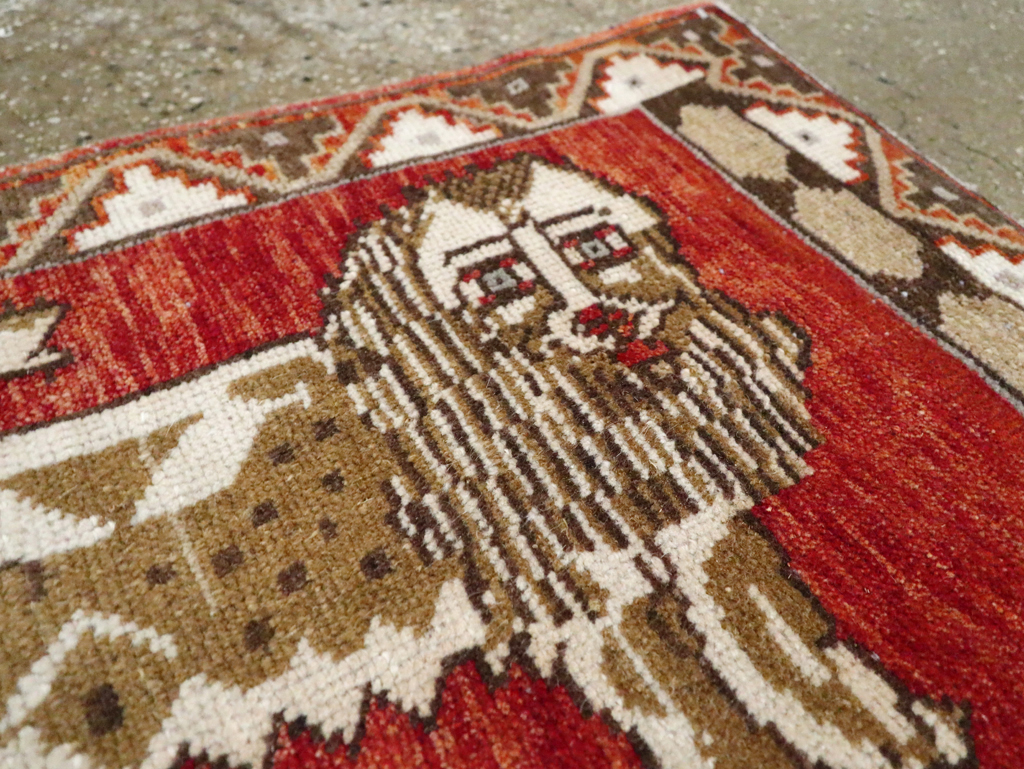 Vintage Turkish Anatolian Pictorial Rug (Pair: 2 of 2), No.29350 - Gss