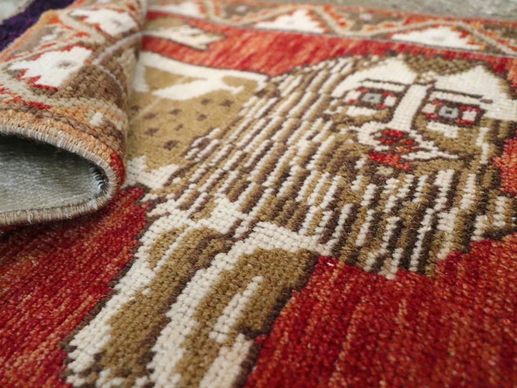 Vintage Turkish Anatolian Pictorial Rug (Pair: 2 of 2), No.29350 - Gss