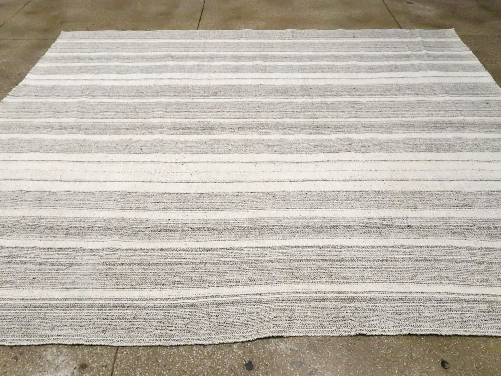 Vintage Turkish Flatweave Kilim Room Size Carpet, No.29354 - Gss