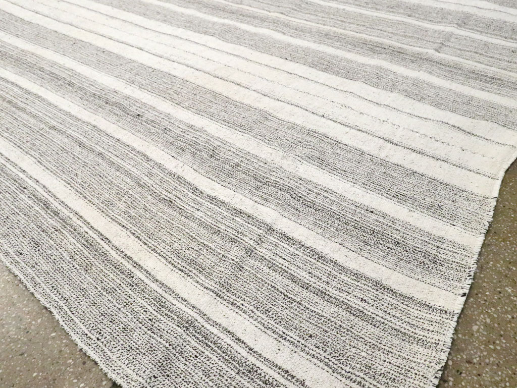 Vintage Turkish Flatweave Kilim Room Size Carpet, No.29354 - Gss