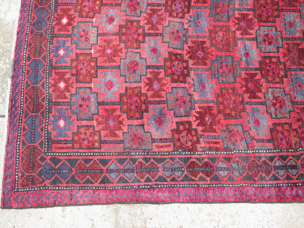 Vintage Persian Baluch Tribal Accent Rug, No.29358 - Gss