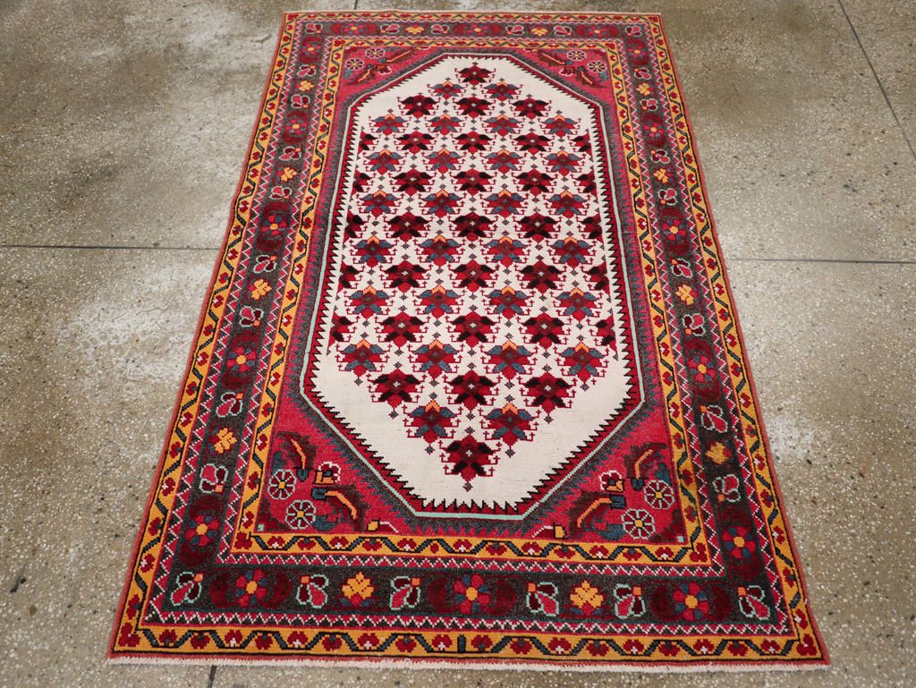 Vintage Persian Malayer Throw Rug, No.29360 - Gss