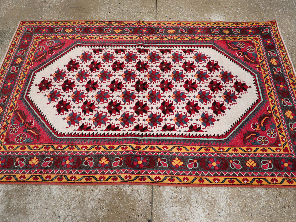 Vintage Persian Malayer Throw Rug, No.29360 - Gss