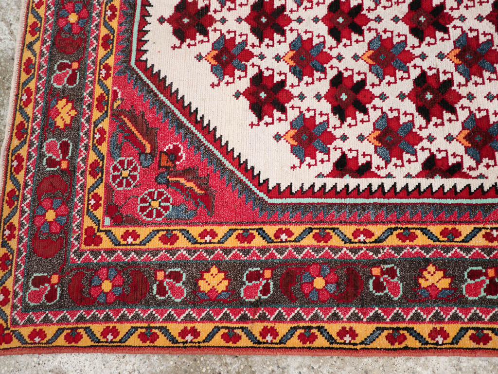 Vintage Persian Malayer Throw Rug, No.29360 - Gss