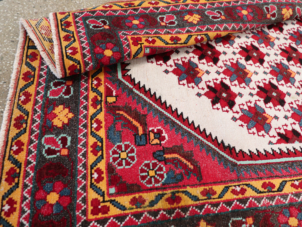 Vintage Persian Malayer Throw Rug, No.29360 - Gss