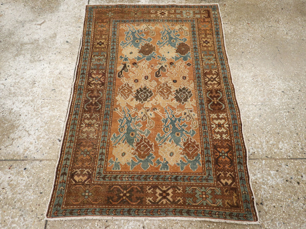 Antique Persian Malayer Throw Rug, No.29374 - Gss