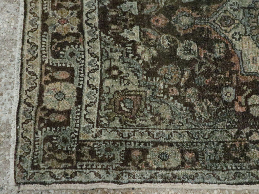 Antique Persian Malayer Throw Rug, No.29375 - Gss
