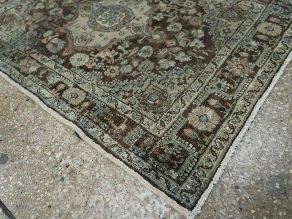 Antique Persian Malayer Throw Rug, No.29375 - Gss