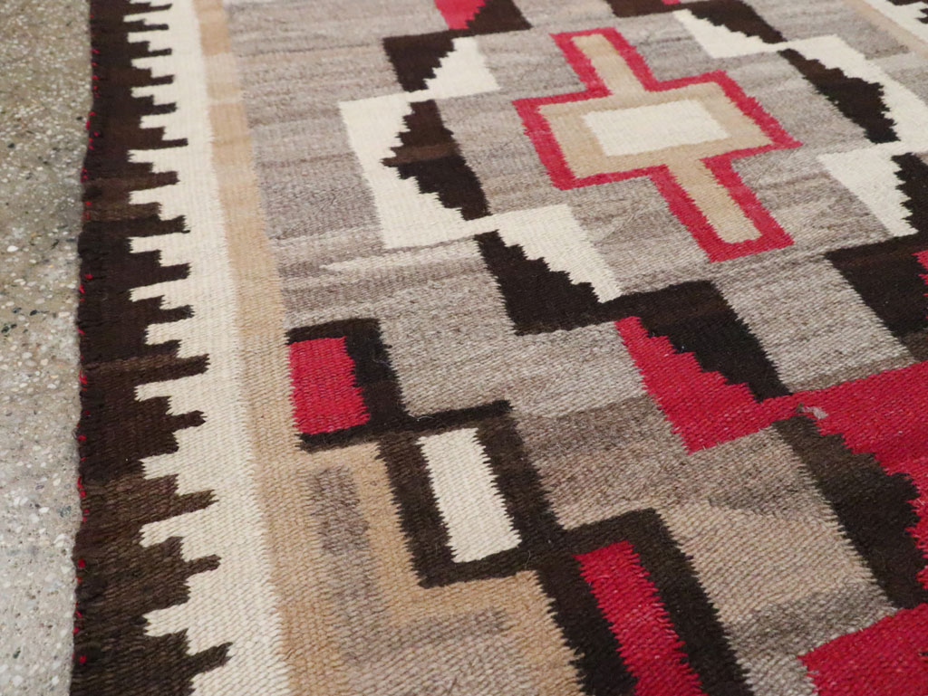 Vintage American Navajo Flatweave Rug, No.29377 - Gss