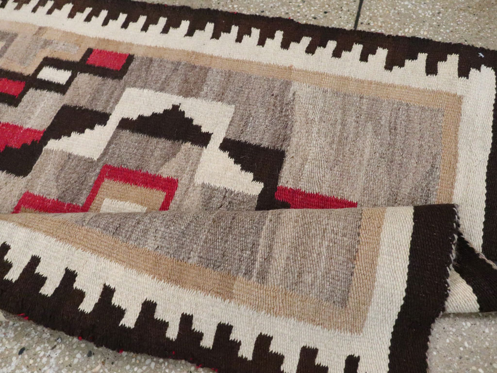 Vintage American Navajo Flatweave Rug, No.29377 - Gss