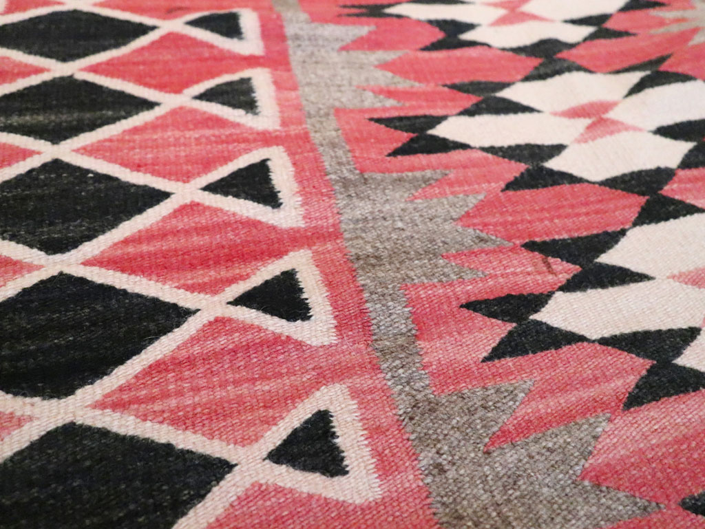 Vintage American Navajo Flatweave Rug, No.29378 - Gss