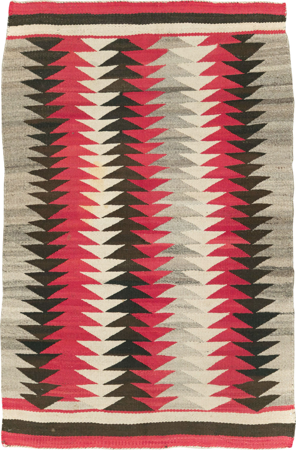 Vintage American Navajo Flatweave Rug, No.29380 - Gss
