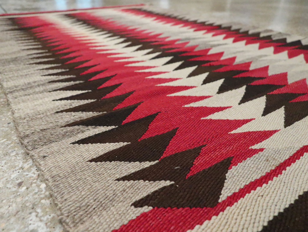 Vintage American Navajo Flatweave Rug, No.29380 - Gss