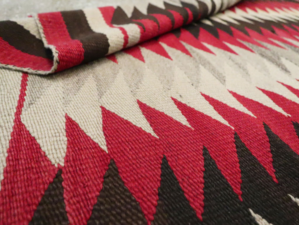 Vintage American Navajo Flatweave Rug, No.29380 - Gss