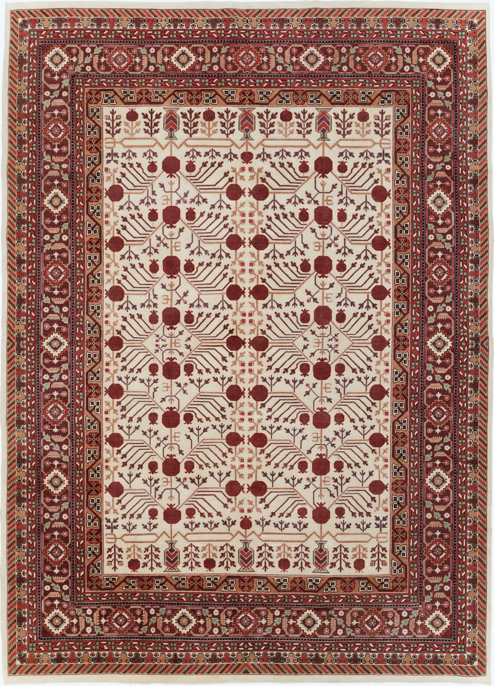 Vintage East Turkestan Khotan Room Size Carpet, No.29381 - Gss