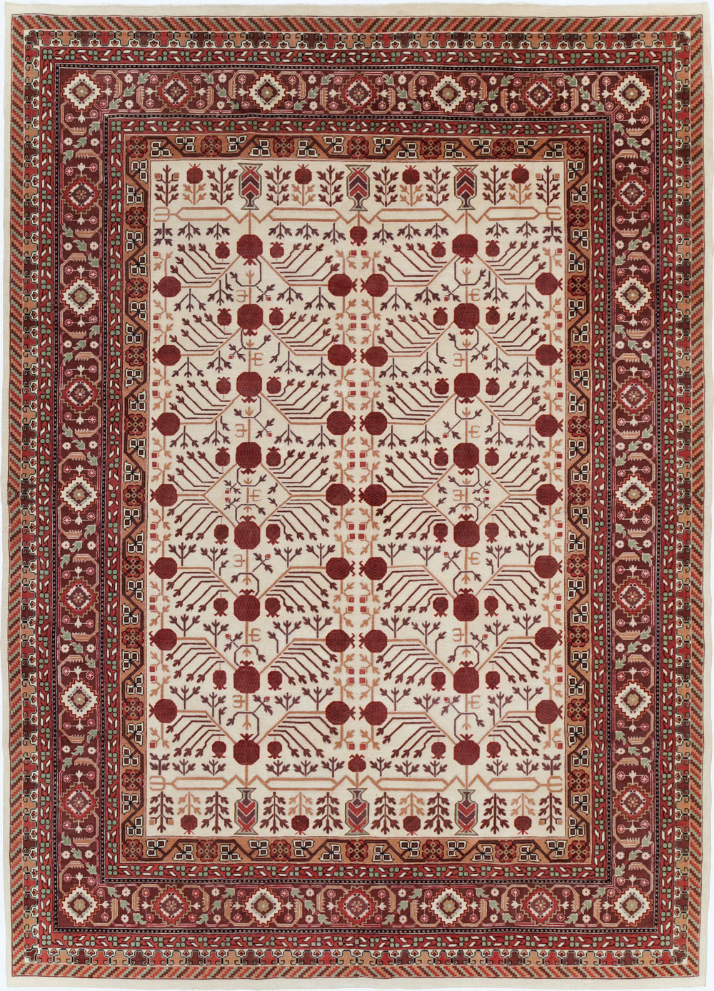 Vintage East Turkestan Khotan Room Size Carpet, No.29381 - Gss