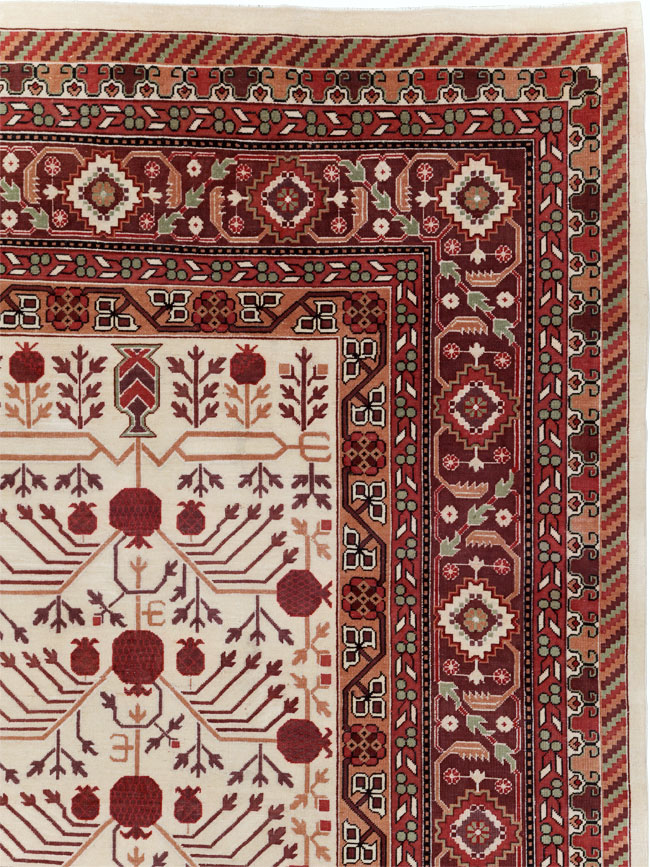 Vintage East Turkestan Khotan Room Size Carpet, No.29381 - Gss
