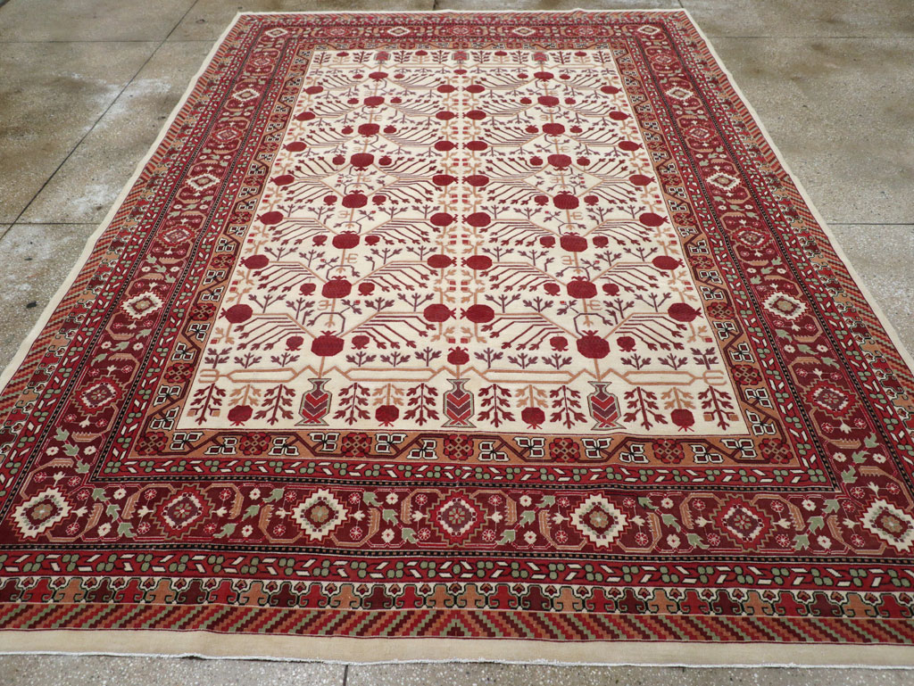 Vintage East Turkestan Khotan Room Size Carpet, No.29381 - Gss