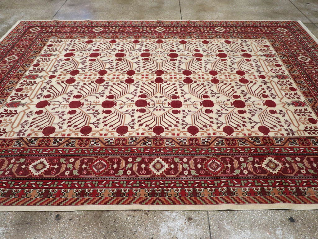 Vintage East Turkestan Khotan Room Size Carpet, No.29381 - Gss