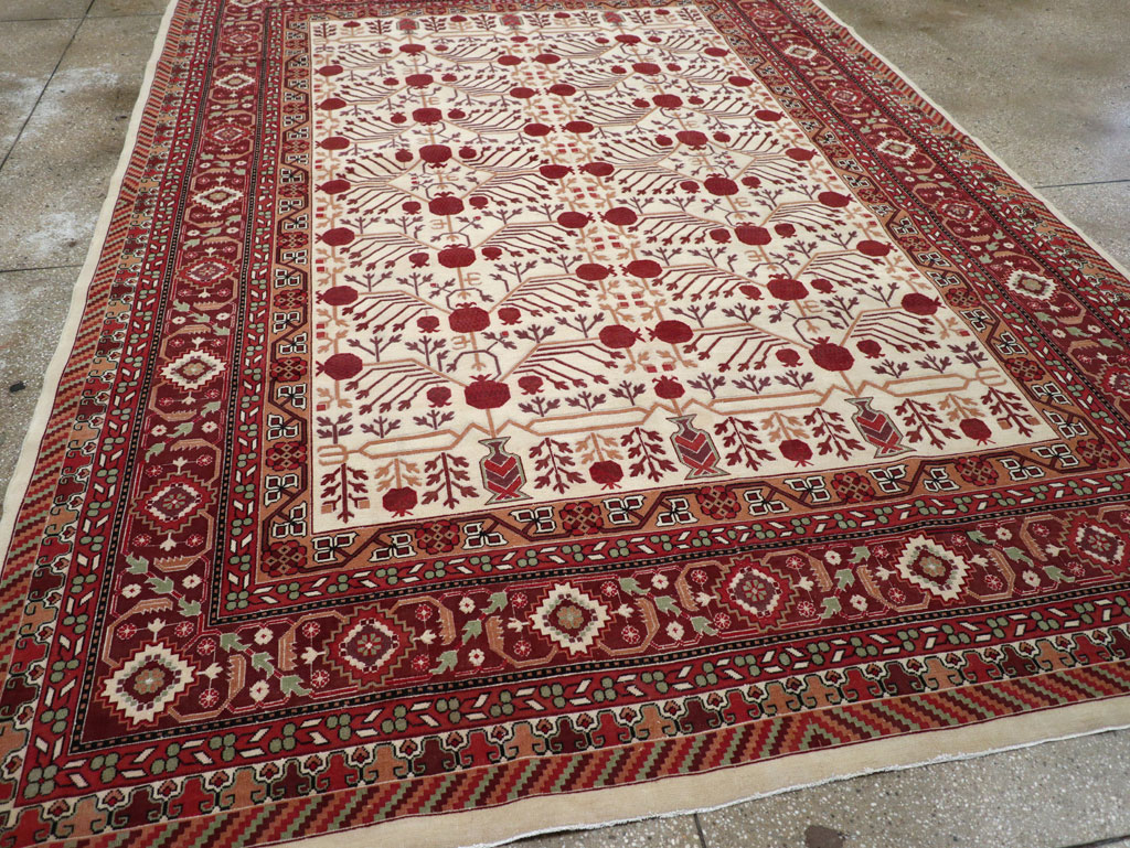 Vintage East Turkestan Khotan Room Size Carpet, No.29381 - Gss