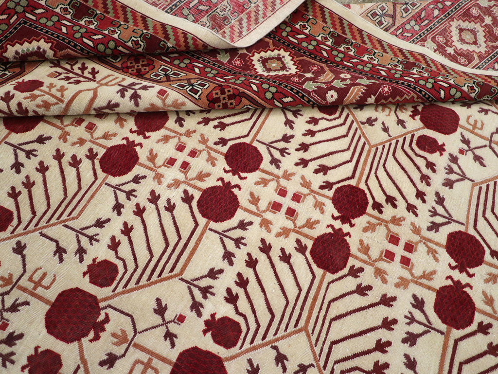 Vintage East Turkestan Khotan Room Size Carpet, No.29381 - Gss