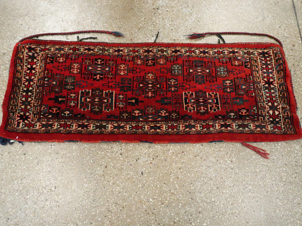 Vintage Central Asia Turkoman Bag Face, No.29382 - Gss
