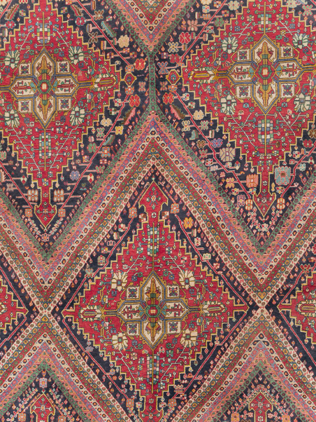 Large Vintage Persian Afshar Carpet, No.29390 - Gss