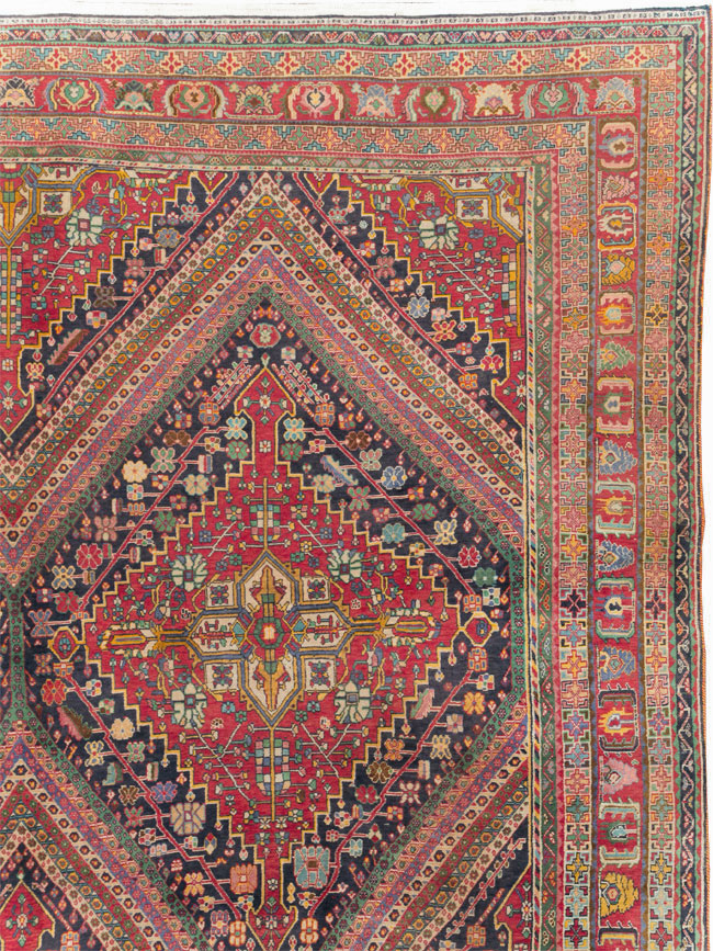 Large Vintage Persian Afshar Carpet, No.29390 - Gss