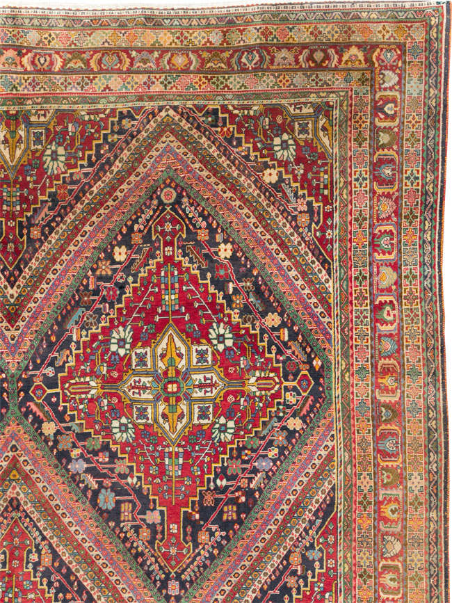 Large Antique Persian Afshar Carpet, No.29390 - Gss
