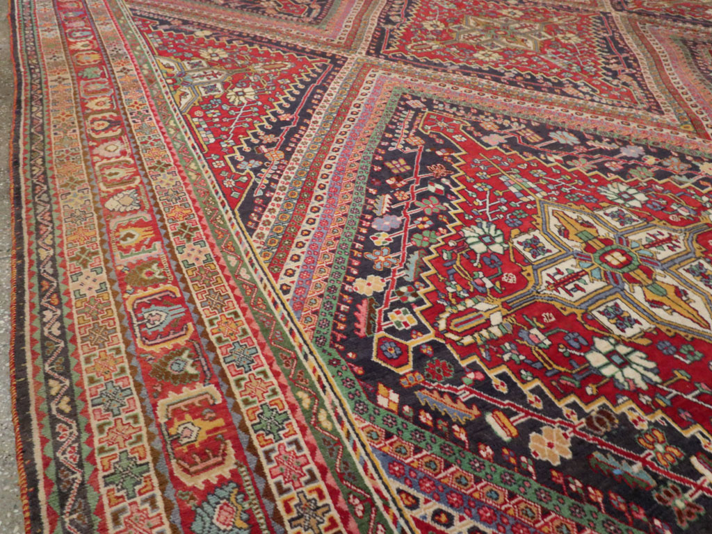 Large Vintage Persian Afshar Carpet, No.29390 - Gss