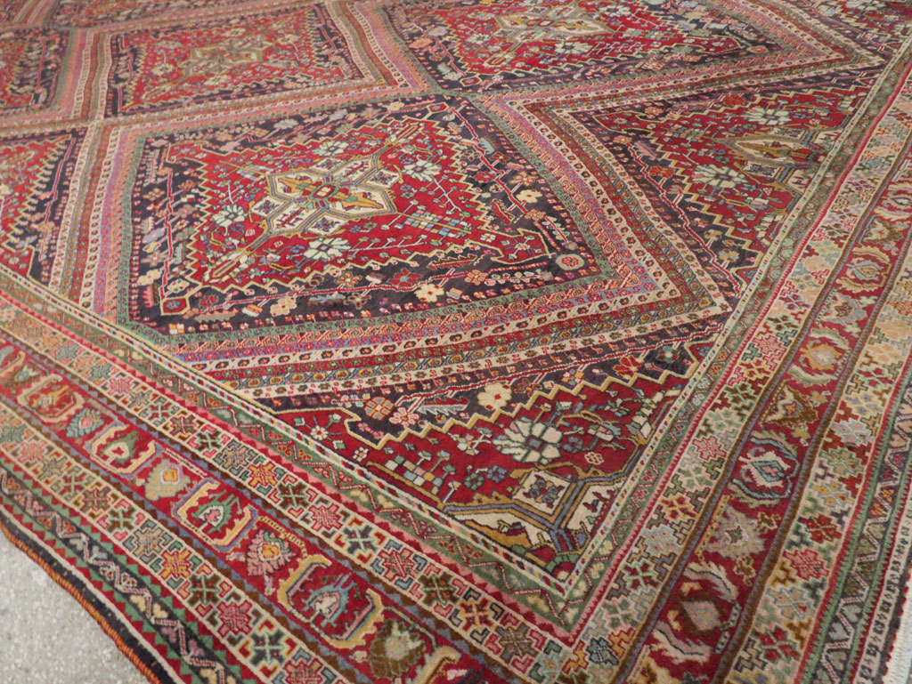 Large Vintage Persian Afshar Carpet, No.29390 - Gss