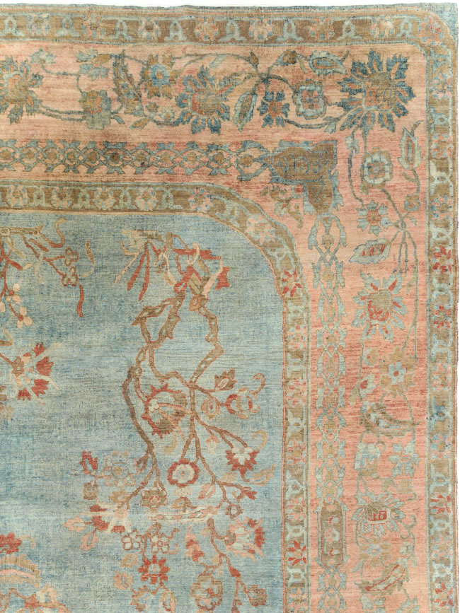 Antique Persian Sarouk Room Size Carpet, No.29396 - Gss