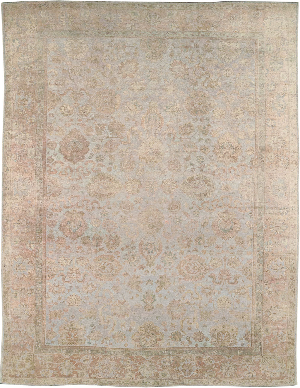 Antique Turkish Oushak Large Carpet, No.29404 - Gss