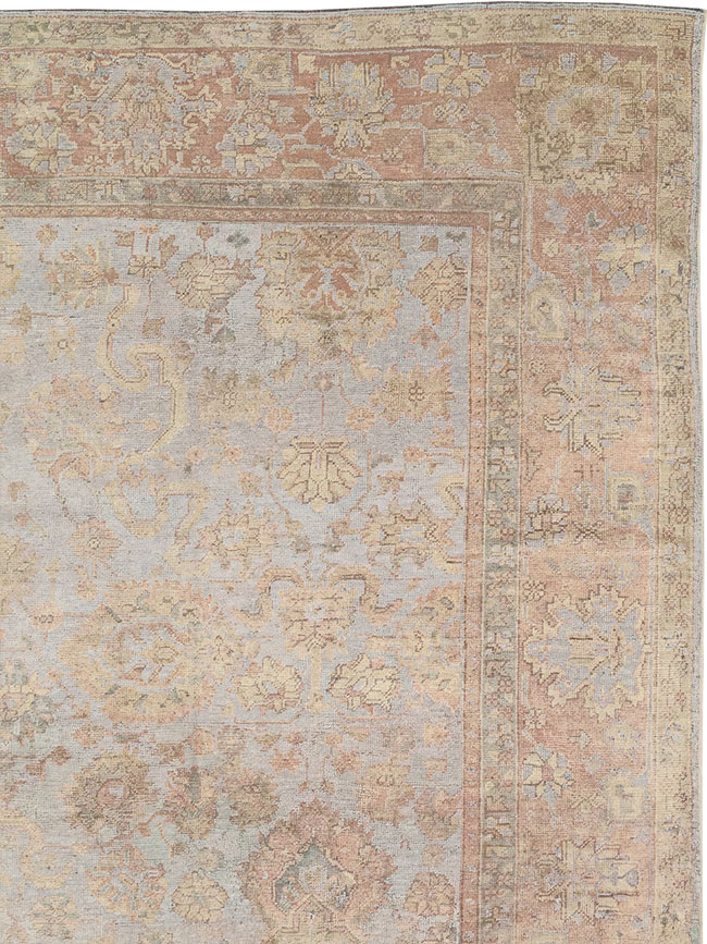 Antique Turkish Oushak Large Carpet, No.29404 - Gss