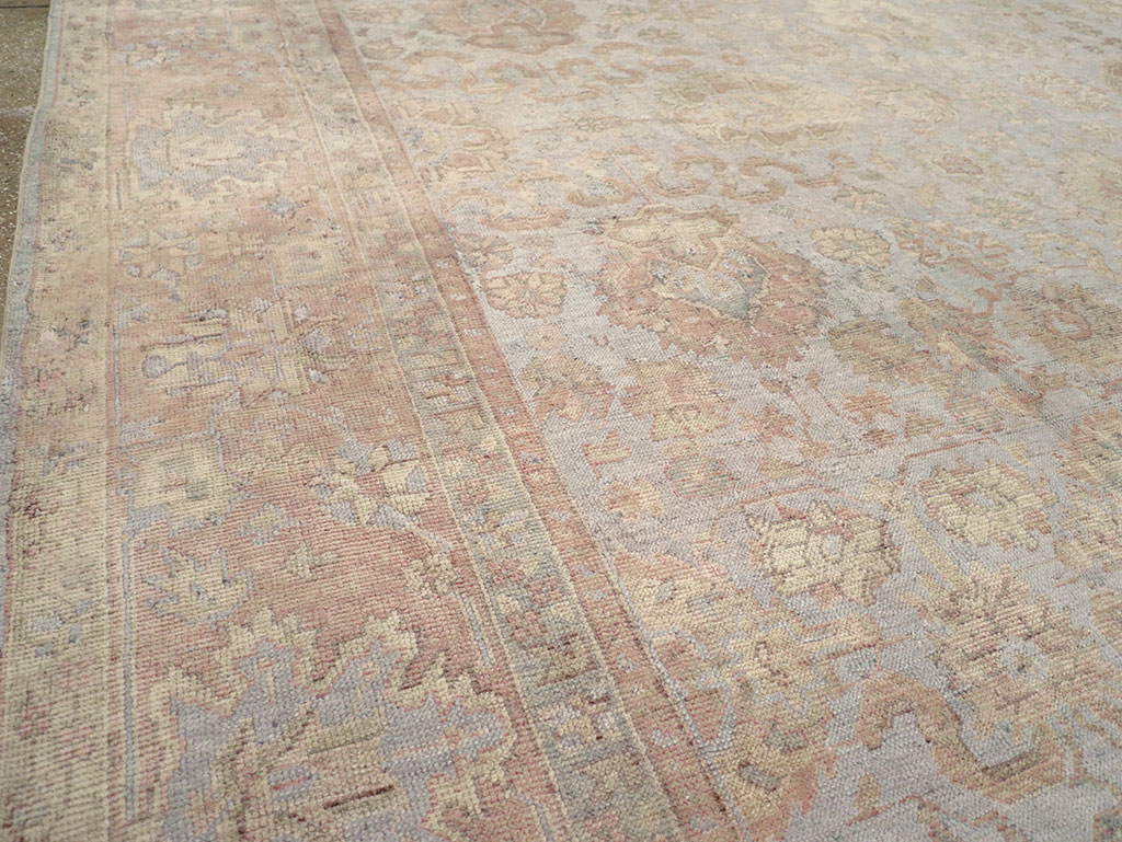 Antique Turkish Oushak Large Carpet, No.29404 - Gss