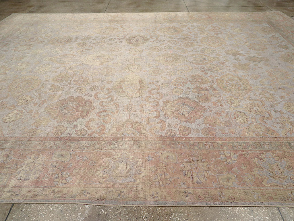 Antique Turkish Oushak Large Carpet, No.29404 - Gss